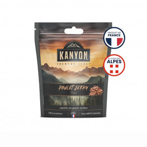 High protein dried meat snacks Kanyon Jerky Poulet Thaï - 50 g