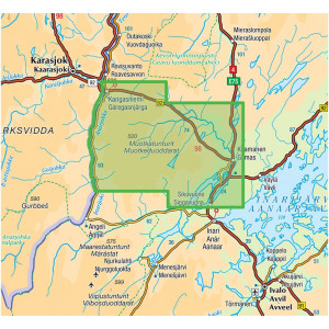 Carte Muotkatunturit Finlande