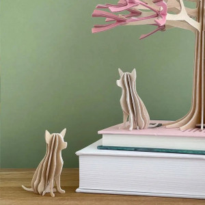 Lovi chien Chihuahua en bois décoratif en bois de bouleau
