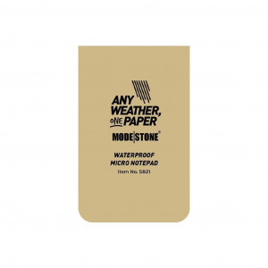 Waterproof and durable all-weather notebook Modestone Waterproof Micro Notepad 50x85 mm - Sable