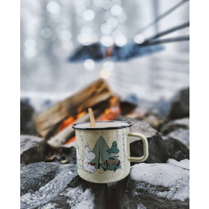 Mug émaillé Enamel mug 8dl Campers - Camping