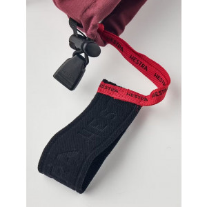 Warm leather mittens with removable fleece lining Hestra Heli Ski Female Mitt-Bordeaux