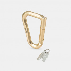 Aluminium carabiner with locking system Matador Betalock - Or
