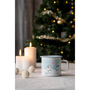 Muurla Moomin enamel mug Let it Snow 3,7dl