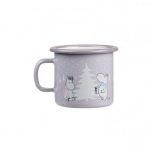 Moomin enamel mug Snowfall 2,5dl