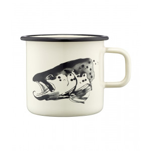 Tasse en émail Muurla Enamel Mug 3,7dl Brochet / Truite - Pike & Trout