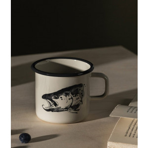 Tasse en émail Muurla Enamel Mug 3,7dl Brochet / Truite - Pike & Trout