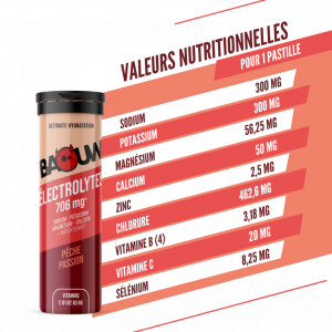 Exercise hydration tablets Baouw Electrolyte tablets Peach - Passion