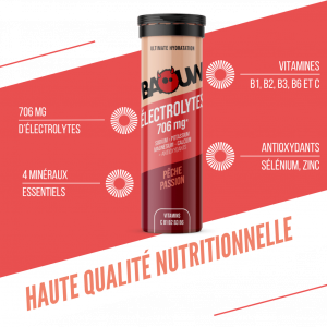 Exercise hydration tablets Baouw Electrolyte tablets Peach - Passion