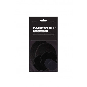 6 repair patches for all textiles FabPatch Textile Repair Kit-Noir