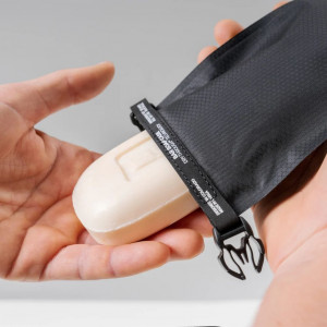 Waterproof, breathable soap bag Matador Flatpak Soap Bar Case - Gris foncé/Charcoal