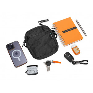 Lightweight, highly resistant pouch Liteway Messenger Max Bag Ultra-Noir/Black
