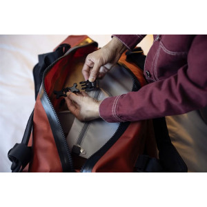 Lightweight, robust and waterproof travel bag Ortlieb Duffle Lite - Orange/Roiboos