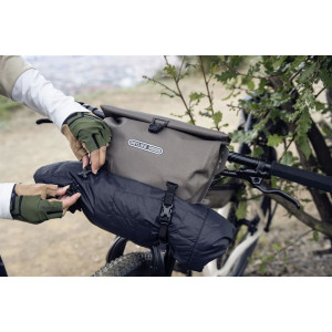 Small, lightweight, waterproof bikepacking bag Ortlieb Velo-Sling - Sable/Dark Sand