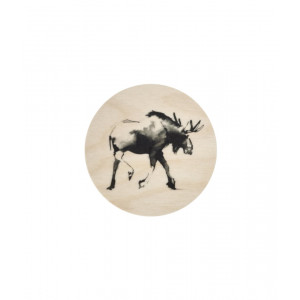 Sous-verre en bois Muurla Teemu Järvi coaster 10cm Elan / moose
