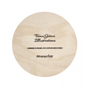 Sous-verre en bois Muurla Teemu Järvi coaster 10cm Hérisson / Hedgehog