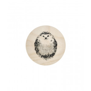 Sous-verre en bois Muurla Teemu Järvi coaster 10cm Hérisson / Hedgehog