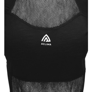 Short-sleeved base layer made from 100% merino wool knitwear Aclima WoolNet Light T-Shirt Woman- Jet Black