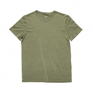 Lightweight short-sleeved T-shirt 100% merino wool Devold Classic Tee Man - Vert/Lichen