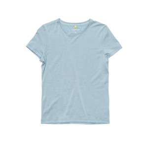 Tee-shirt léger manches courtes 100 % laine mérinos Devold Classic Tee Woman - Bleu/Caméo