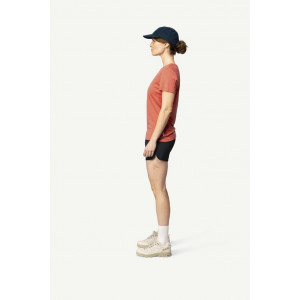 Lightweight short-sleeved T-shirt 100% merino wool Devold Classic Tee Woman - Rouge/Coral