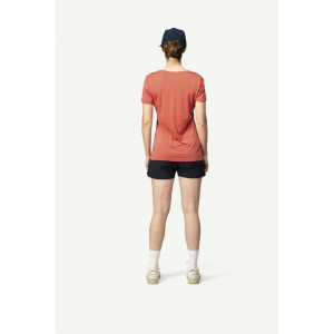 Lightweight short-sleeved T-shirt 100% merino wool Devold Classic Tee Woman - Rouge/Coral