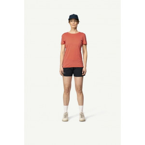 Lightweight short-sleeved T-shirt 100% merino wool Devold Classic Tee Woman - Rouge/Coral