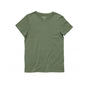 Lightweight short-sleeved T-shirt 100% merino wool  Devold Classic Tee Woman - Forêt/Forest