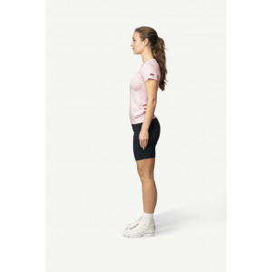 Short-sleeved T-shirt made from 100% merino wool Devold Breeze Merino 150 T-Shirt Woman - Rose/Chalk Pink