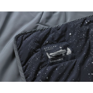 Thermarest Stellar Blanket-Blue, soft and comfortable 1-person camping comforter
