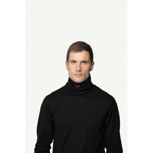 Thin, warm merino wool neck warmer Devold Breeze Merino 150 Headover - Noir