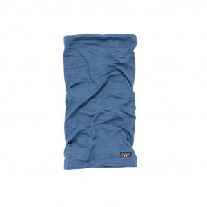 Thin, warm merino wool neck warmer Devold Breeze Merino 150 Headover - Bleu/Blue Melange