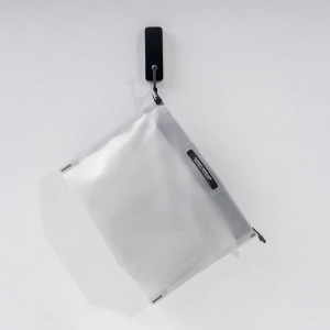 Ultra-light waterproof toiletry bag Matador FlatPak Zipper Toiletry Case - Gris clair/White