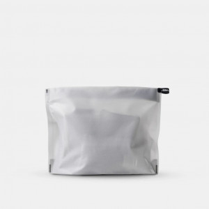 Ultra-light waterproof toiletry bag Matador FlatPak Zipper Toiletry Case - Gris clair/White