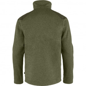 Warm hiking fleece jacket Fjällräven Buck Fleece Man - Forest Green/Laurel Green-Deep Forest