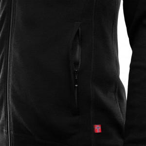Merino wool zip-up jacket Aclima DoubleWool Jacket Man - Black
