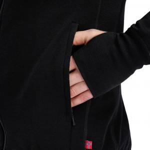 Merino wool zip-up jacket Aclima DoubleWool Jacket Man - Black
