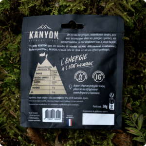 High protein dried meat snacks Kanyon Jerky Poulet Thaï