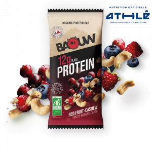 Baouw Barre protéinée Fruits rouges - Cajou