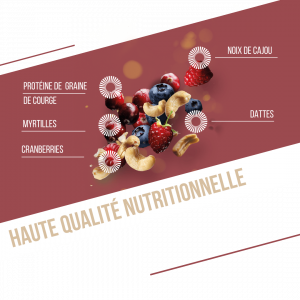 Baouw Barre protéinée Fruits rouges - Cajou