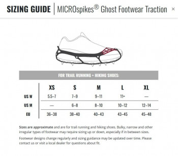 Dimensions Kahtoola Microspikes Ghost