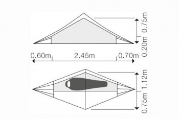 Dimensions Exped Vela I Extreme