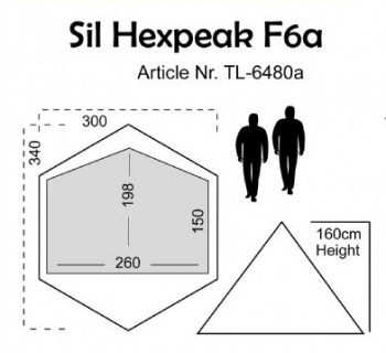 Dimensions Luxe Outdoor Sil Hexpeak F6a