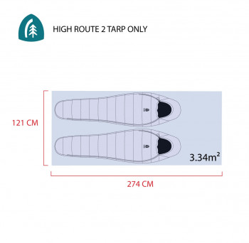 Dimensions Abri Sierra Design High Route Tarp 2