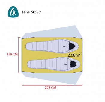 Dimensions tente Sierra Designs High Side 2