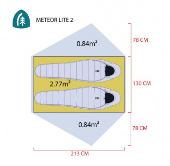 Dimensions Sierra Designs Meteor Lite 3000-2