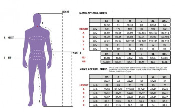 Dimensions Homme