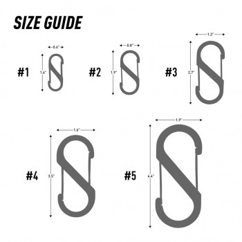 Dimensions - Nite Ize S-Biner Stainless Steel Dual Carabiner