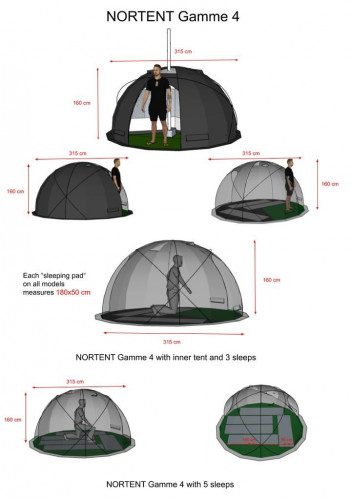 Dimensions Nortent Gamme 4 Floor