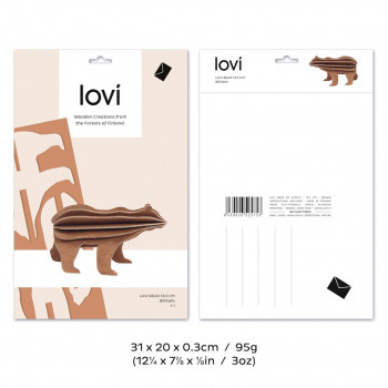 Dimensions Ours en bois Lovi Bear